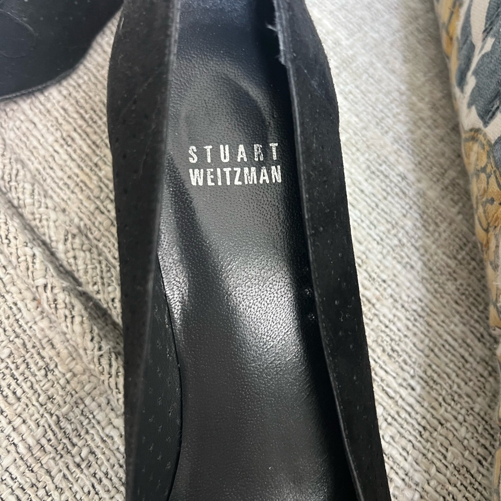 Stuart Weitzman Black Suede Loafers - Picture 3 of 3
